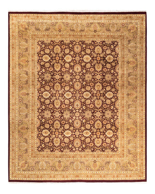 Traditional Mogul Red Wool Area Rug 8' 2" x 10' 0" - Solo Rugs
