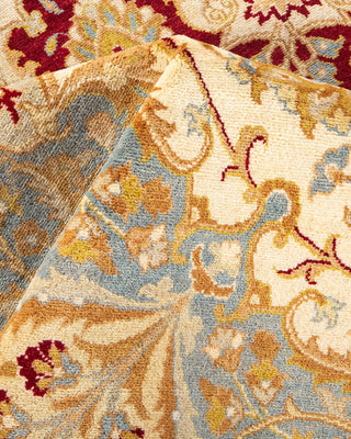 Traditional Mogul Ivory Wool Area Rug 8' 1" x 10' 6" - Solo Rugs