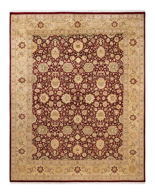Traditional Mogul Red Wool Area Rug 8' 3" x 10' 4" - Solo Rugs