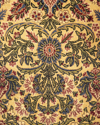 Traditional Mogul Yellow Wool Area Rug 8' 0" x 10' 2" - Solo Rugs