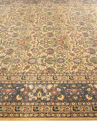 Traditional Mogul Yellow Wool Area Rug 8' 0" x 10' 2" - Solo Rugs