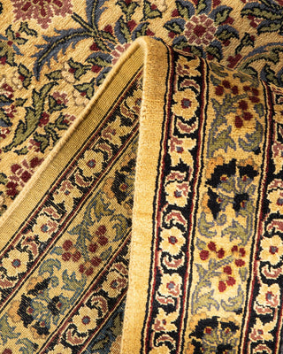 Traditional Mogul Yellow Wool Area Rug 8' 0" x 10' 2" - Solo Rugs