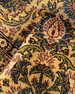 Traditional Mogul Yellow Wool Area Rug 8' 0" x 10' 2" - Solo Rugs