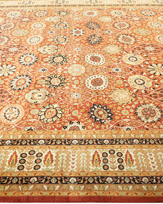 Traditional Mogul Orange Wool Area Rug 8' 3" x 10' 2" - Solo Rugs