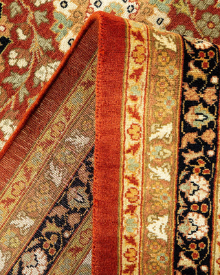 Traditional Mogul Orange Wool Area Rug 8' 3" x 10' 2" - Solo Rugs