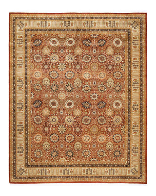 Traditional Mogul Orange Wool Area Rug 8' 3" x 10' 2" - Solo Rugs