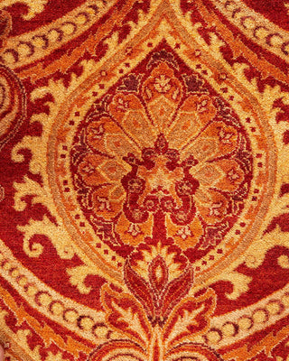 Traditional Mogul Red Wool Area Rug 9' 2" x 11' 6" - Solo Rugs