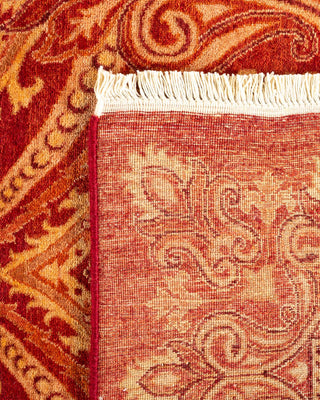 Traditional Mogul Red Wool Area Rug 9' 2" x 11' 6" - Solo Rugs
