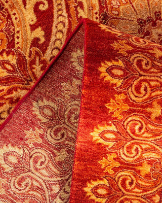 Traditional Mogul Red Wool Area Rug 9' 2" x 11' 6" - Solo Rugs