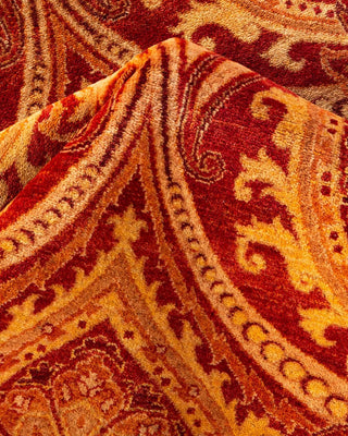 Traditional Mogul Red Wool Area Rug 9' 2" x 11' 6" - Solo Rugs