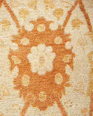Traditional Mogul Ivory Wool Area Rug 9' 3" x 12' 9" - Solo Rugs