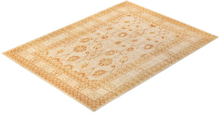 Traditional Mogul Ivory Wool Area Rug 9' 3" x 12' 9" - Solo Rugs