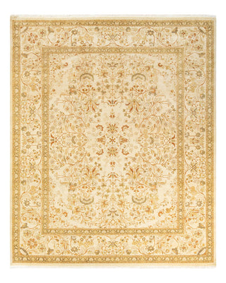 Traditional Mogul Ivory Wool Area Rug 8' 5" x 10' 1" - Solo Rugs