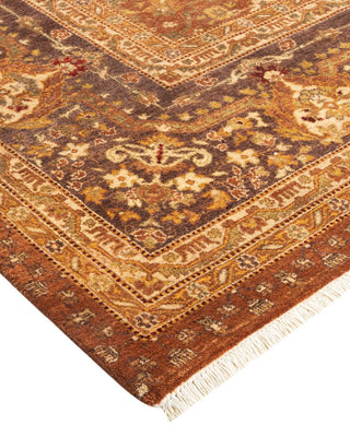 Traditional Mogul Yellow Wool Area Rug 8' 1" x 10' 4" - Solo Rugs