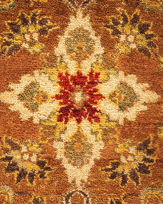 Traditional Mogul Yellow Wool Area Rug 8' 1" x 10' 4" - Solo Rugs