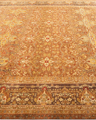 Traditional Mogul Yellow Wool Area Rug 8' 1" x 10' 4" - Solo Rugs