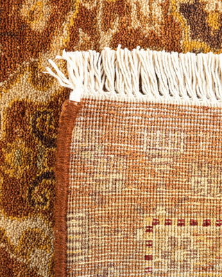 Traditional Mogul Yellow Wool Area Rug 8' 1" x 10' 4" - Solo Rugs