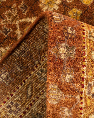 Traditional Mogul Yellow Wool Area Rug 8' 1" x 10' 4" - Solo Rugs