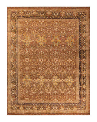 Traditional Mogul Yellow Wool Area Rug 8' 1" x 10' 4" - Solo Rugs