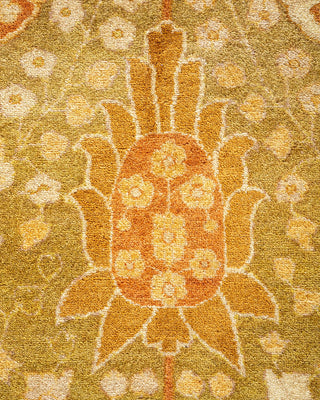 Traditional Mogul Green Wool Area Rug 8' 1" x 10' 2" - Solo Rugs