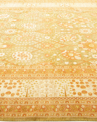Traditional Mogul Green Wool Area Rug 8' 1" x 10' 2" - Solo Rugs