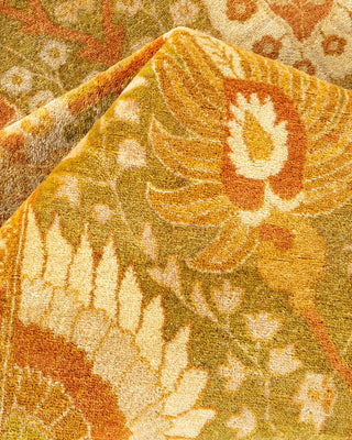 Traditional Mogul Green Wool Area Rug 8' 1" x 10' 2" - Solo Rugs