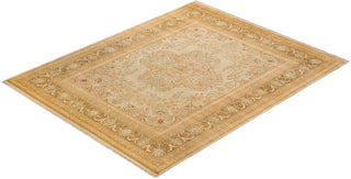 Traditional Mogul Ivory Wool Area Rug 8' 1" x 10' 4" - Solo Rugs