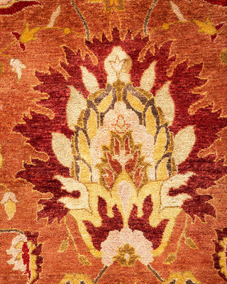 Traditional Mogul Pink Wool Area Rug 8' 1" x 10' 3" - Solo Rugs