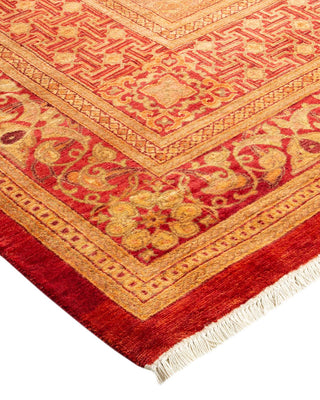 Traditional Mogul Red Wool Area Rug 8' 2" x 10' 5" - Solo Rugs