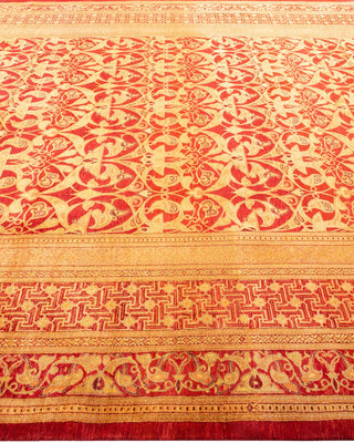 Traditional Mogul Red Wool Area Rug 8' 2" x 10' 5" - Solo Rugs