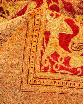 Traditional Mogul Red Wool Area Rug 8' 2" x 10' 5" - Solo Rugs