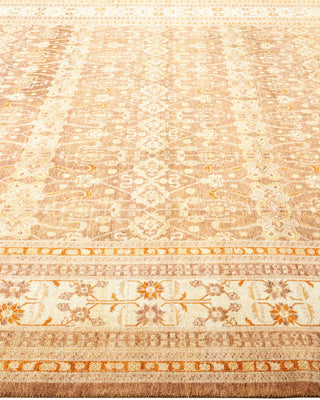 Traditional Mogul Green Wool Area Rug 8' 3" x 10' 5" - Solo Rugs