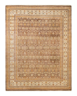 Traditional Mogul Green Wool Area Rug 8' 3" x 10' 5" - Solo Rugs