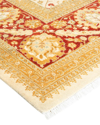 Traditional Mogul Ivory Wool Area Rug 8' 2" x 10' 4" - Solo Rugs