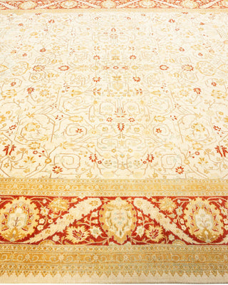 Traditional Mogul Ivory Wool Area Rug 8' 2" x 10' 4" - Solo Rugs
