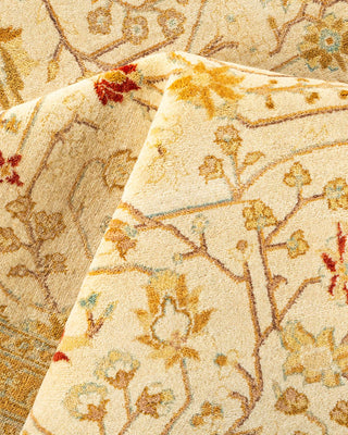 Traditional Mogul Ivory Wool Area Rug 8' 2" x 10' 4" - Solo Rugs