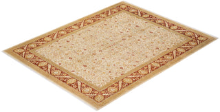 Traditional Mogul Ivory Wool Area Rug 8' 2" x 10' 4" - Solo Rugs
