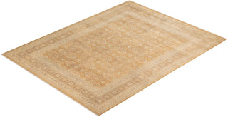 Traditional Mogul Brown Wool Area Rug 8' 1" x 10' 7" - Solo Rugs