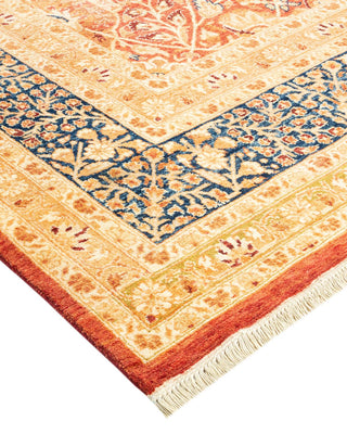 Traditional Mogul Red Wool Area Rug 8' 2" x 10' 7" - Solo Rugs