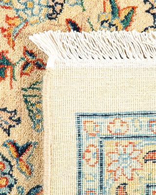 Traditional Mogul Yellow Wool Area Rug 8' 2" x 10' 3" - Solo Rugs