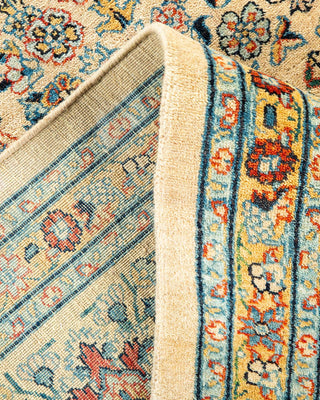 Traditional Mogul Yellow Wool Area Rug 8' 2" x 10' 3" - Solo Rugs