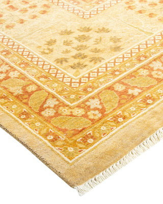 Traditional Mogul Ivory Wool Area Rug 8' 2" x 10' 7" - Solo Rugs