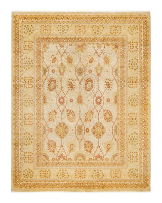 Traditional Mogul Ivory Wool Area Rug 8' 2" x 10' 7" - Solo Rugs