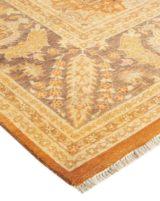 Traditional Mogul Brown Wool Area Rug 8' 1" x 10' 2" - Solo Rugs