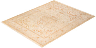 Traditional Mogul Ivory Wool Area Rug 8' 0" x 10' 5" - Solo Rugs
