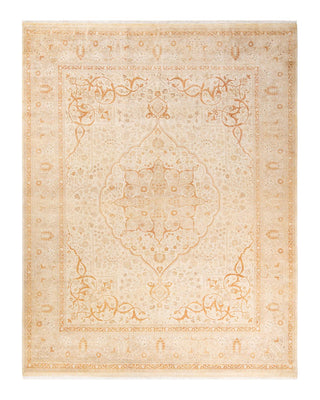 Traditional Mogul Ivory Wool Area Rug 8' 0" x 10' 5" - Solo Rugs