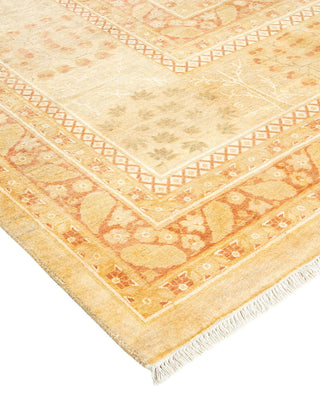 Traditional Mogul Ivory Wool Area Rug 8' 3" x 10' 3" - Solo Rugs