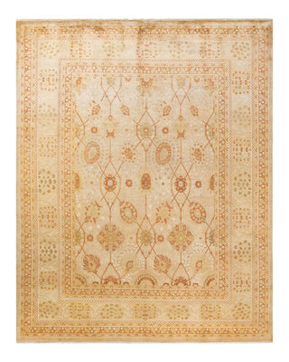 Traditional Mogul Ivory Wool Area Rug 8' 3" x 10' 3" - Solo Rugs