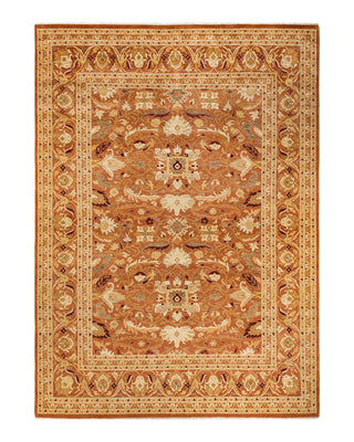 Contemporary Eclectic Brown Wool Area Rug 8' 10" x 12' 5" - Solo Rugs