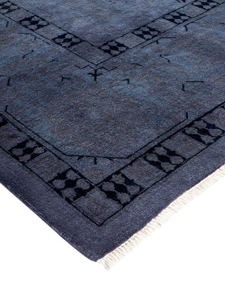 Contemporary Fine Vibrance Gray Wool Area Rug 9' 0" x 12' 0" - Solo Rugs